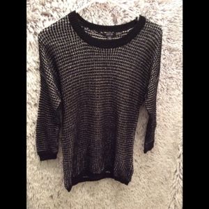 3/$15 apt.9 metallic black silver Shirt S